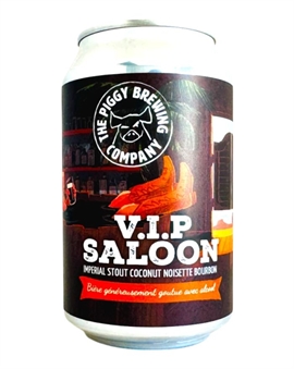 The Piggy Brewing Co VIP Saloon Imperial Stout Coconut Hazelnut Bourbon Beer 33 cl 12%